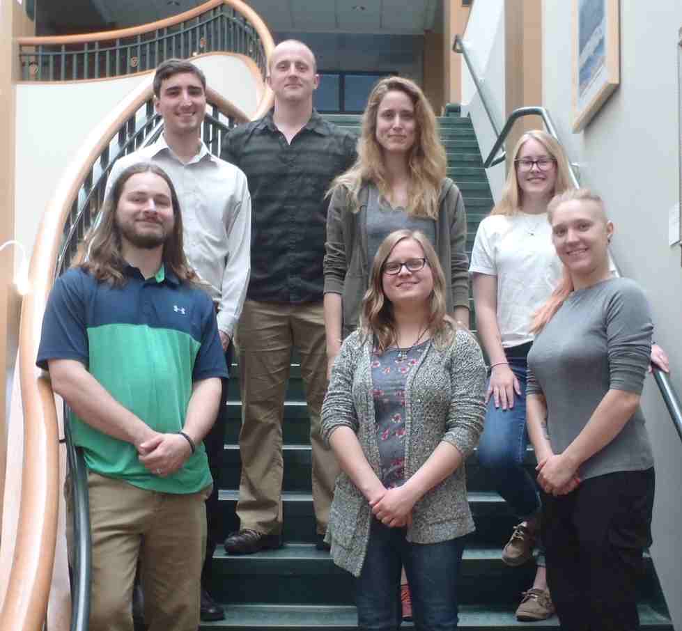 Pictured Left to right Front Row: Bert Carey, Anna Tarach, Rachel Orzechowski Back Row: Riley Duff, Darrick Gates, Kailey Keenan-Whittemore, Alexis Hoskins Safiya Best (not pictured)